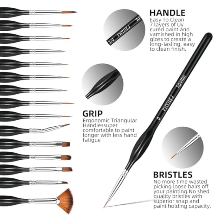 Detail Paint Brushes Set, 15PC - Detailing Brush Set recensione e prezzo