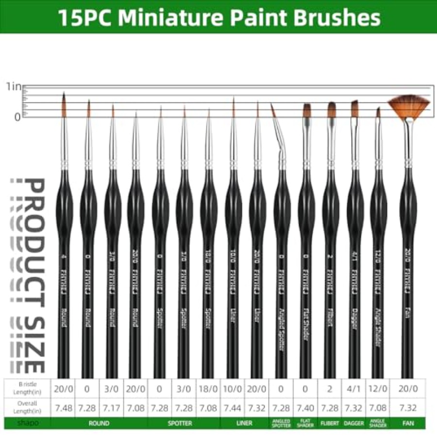Detail Paint Brushes Set, 15PC - Detailing Brush Set recensione e prezzo