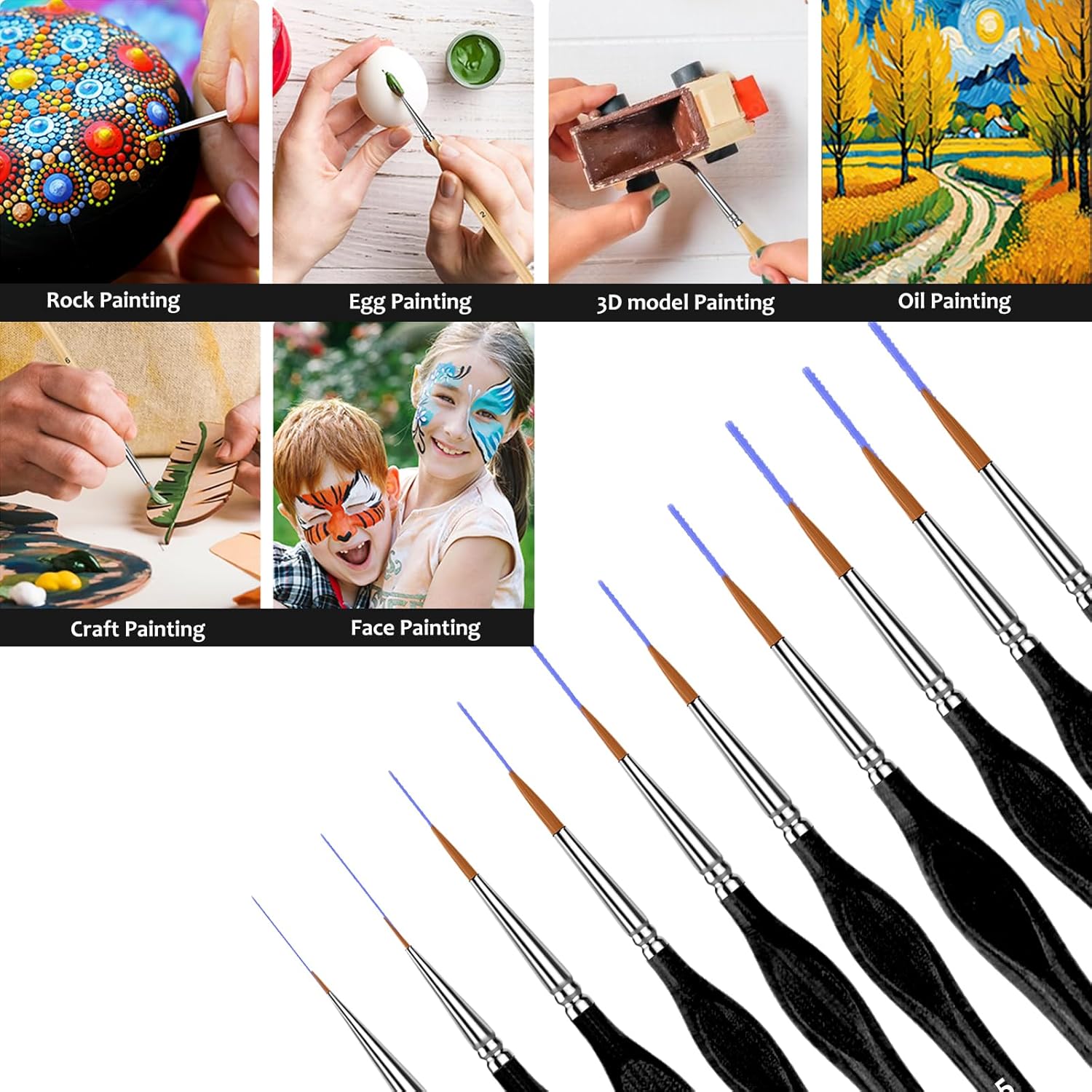 10 Miniature Paint Brushes Set - Detailing Brush Set recensione e prezzo