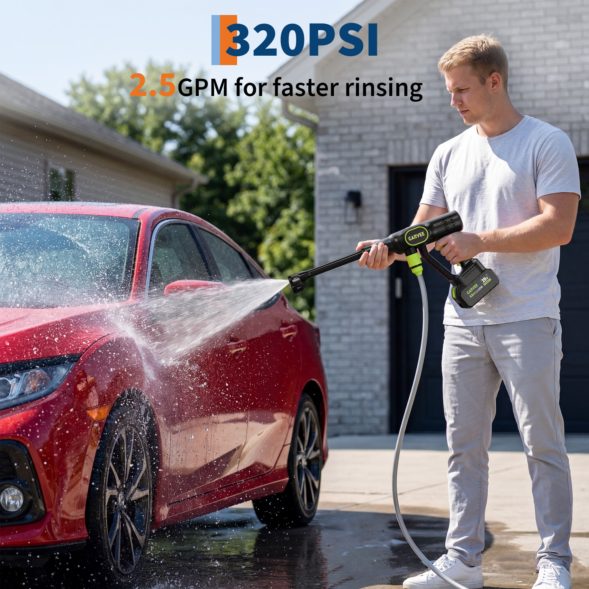 Cordless Pressure Washer, 320  - Foam Cannon Car Wash recensione e prezzo