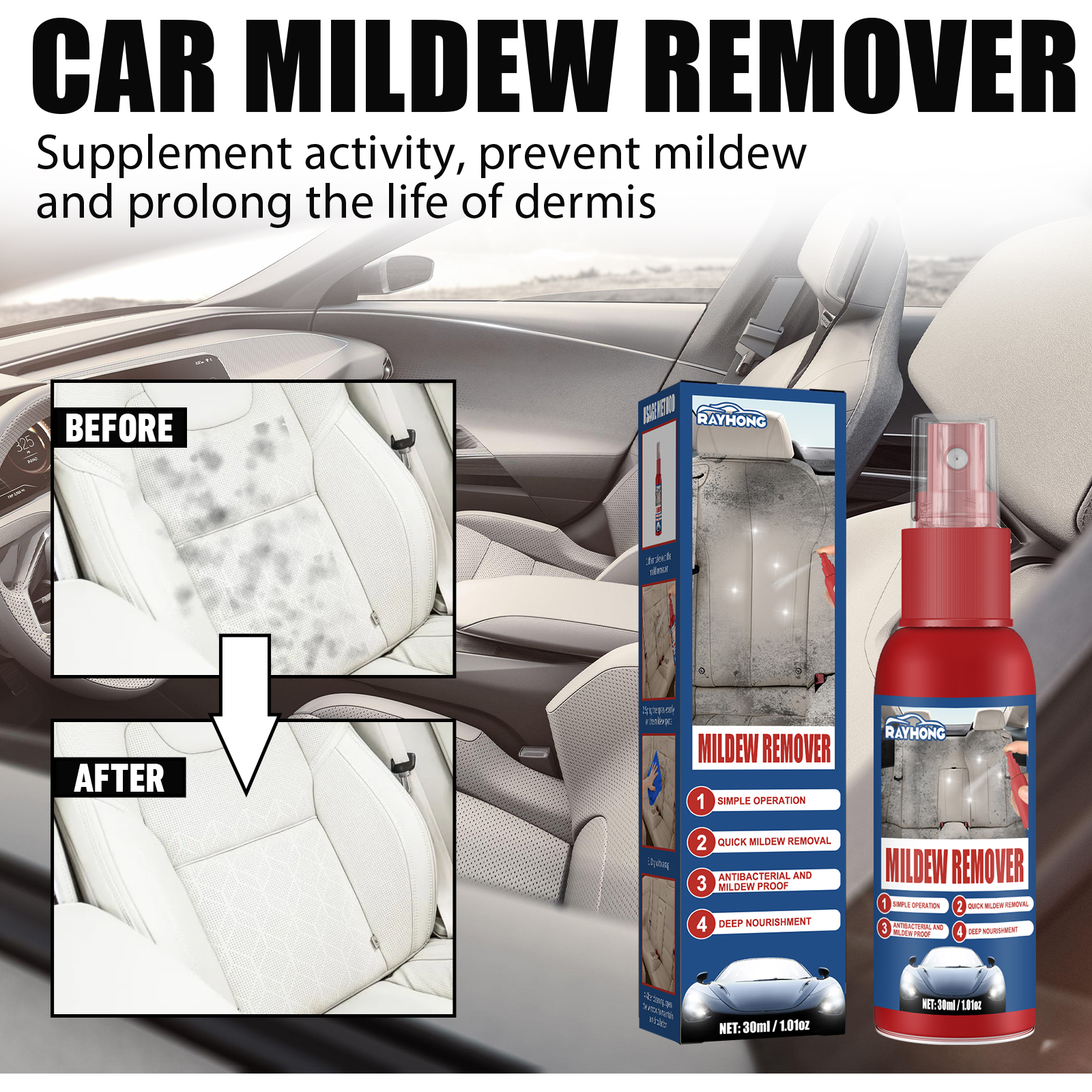 Car Mildew Remover Spray Multi - Seat Cleaner Fabric recensione e prezzo