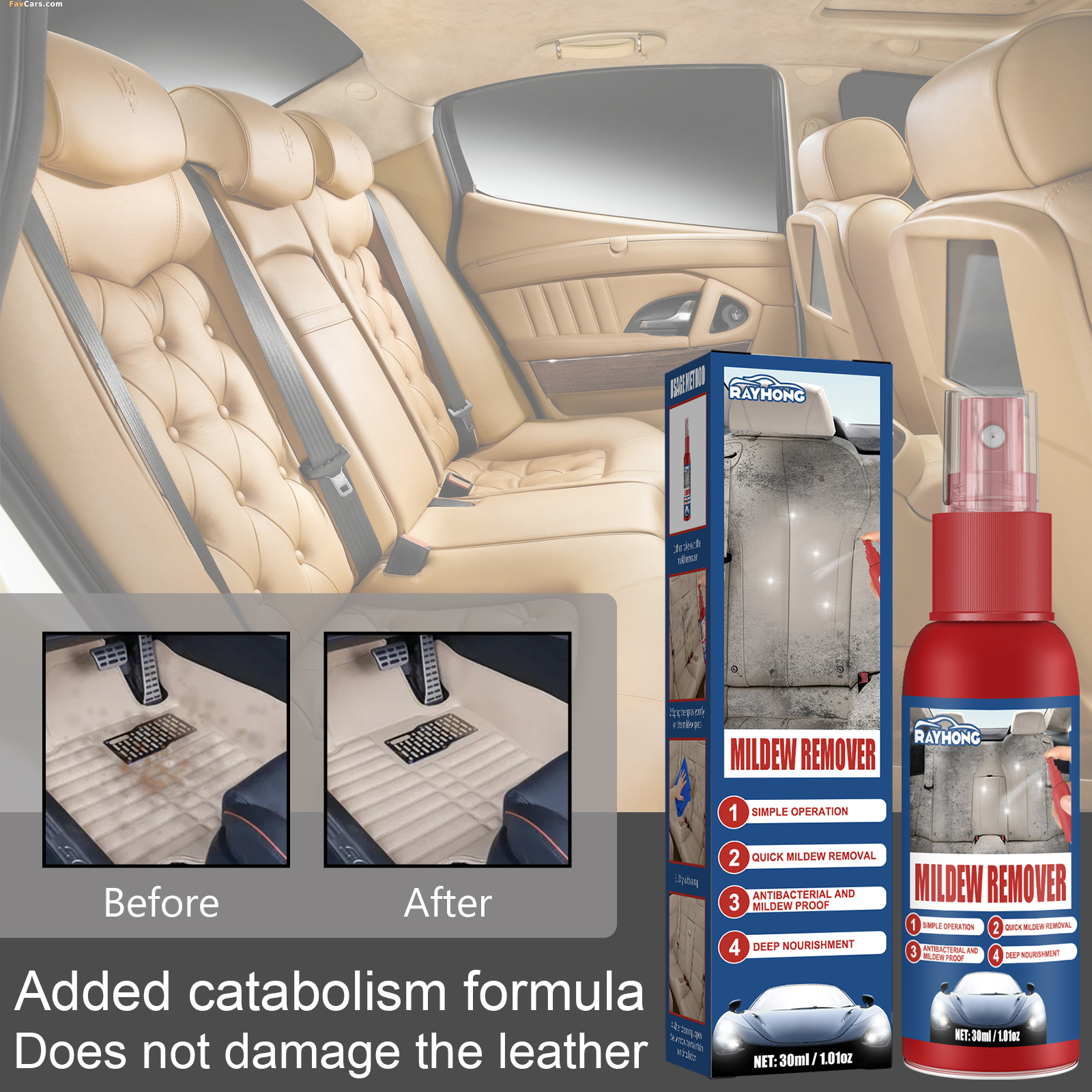 Car Mildew Remover Spray Multi - Seat Cleaner Fabric recensione e prezzo